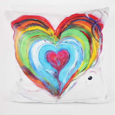 Home is where the heart is - Luxury Vegan Suede Cushion - dawncrothers