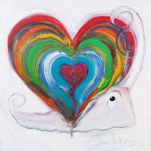 Home Is Where The Heart Is Snail - Ltd Edition Print - dawncrothers