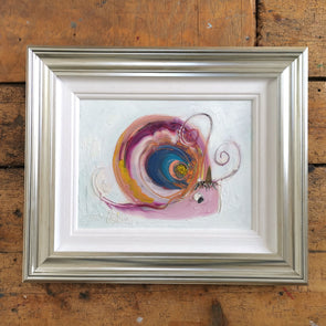 Lucy the Snail - Original Oil Painting - dawncrothers