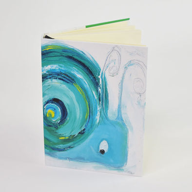Will Grigg the Snail Design A6 Hardback Notebook - dawncrothers