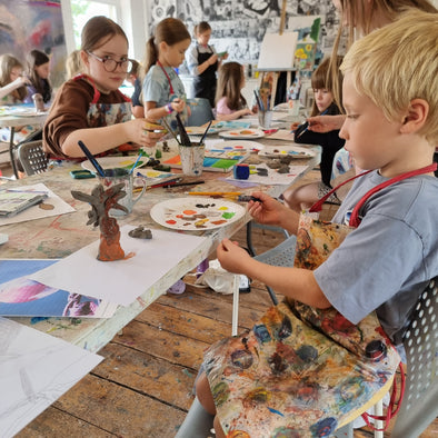 Children's Summer Art Camp by Artist Dawn Crothers at Snail Studios Belfast