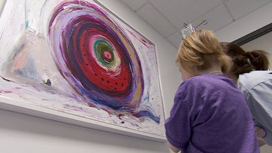BBC News NI Covers the story of the Haematology Ward paintings in Belfast