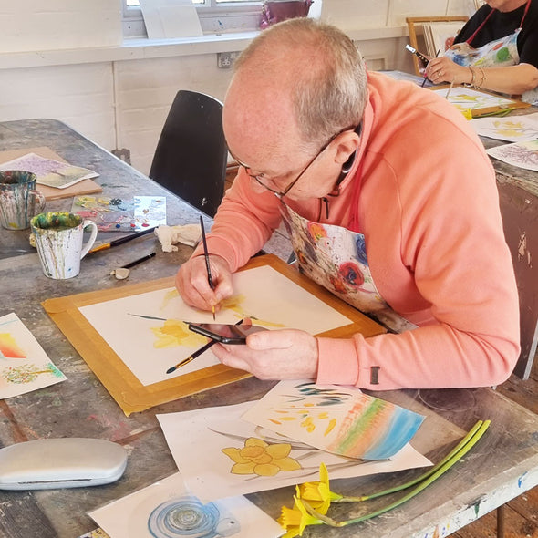 New Year Watercolour and Wellbeing Day Retreat - 1 Day Course for Adults -Saturday 24th January 2026