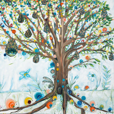 Dawn Crothers -NI4Kids - FREE Online Art Workshop - December Winter Snail Tree