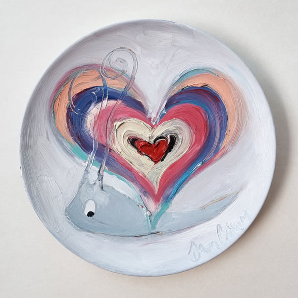 Erin the Love Snail - Original Painting on a ceramic Plate