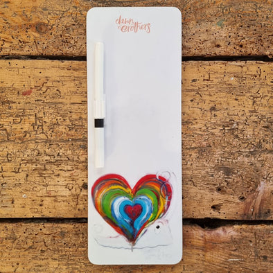 Magnetic Fridge Memo Board - Home is where the Heart is