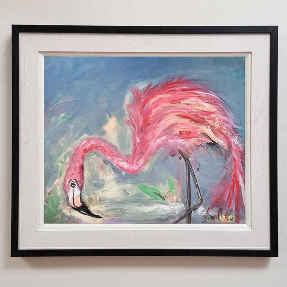 Pheobe the Pink Flamingo - Original Painting