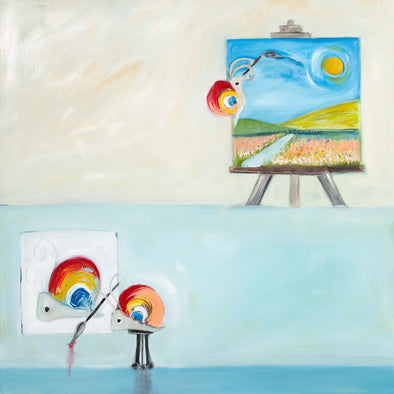 The Snail Artist Learning to Paint