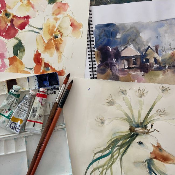 Watercolour and Wellbeing Day Retreat - 1 Day Course for Adults -Saturday 1st June