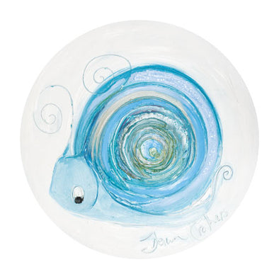 Aquamarine the Snail - March Birthstone Ltd Edition Print - dawncrothers