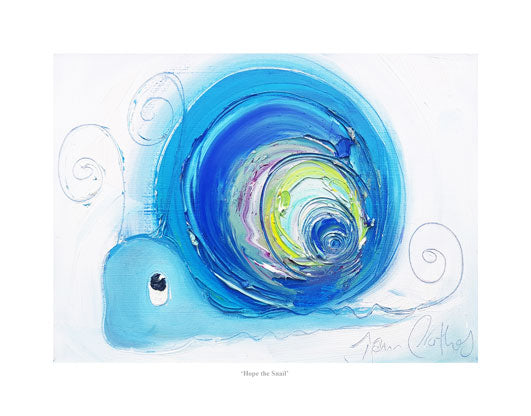 Hope the Snail - Framed Ltd Edition Print Artist Proof - dawncrothers