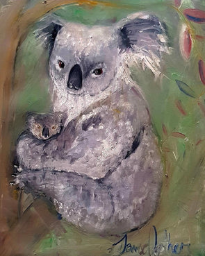 Kirra and Lewis, Mother and Baby Koalas - Ltd Edition Print - dawncrothers