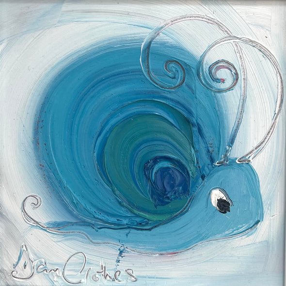 Blue moon snail - original oil painting