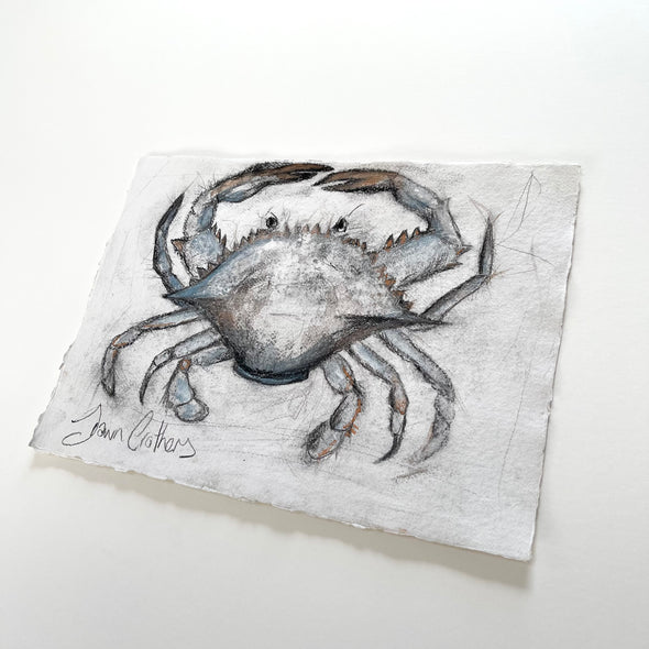 Donaghadee crab - charcoal on paper