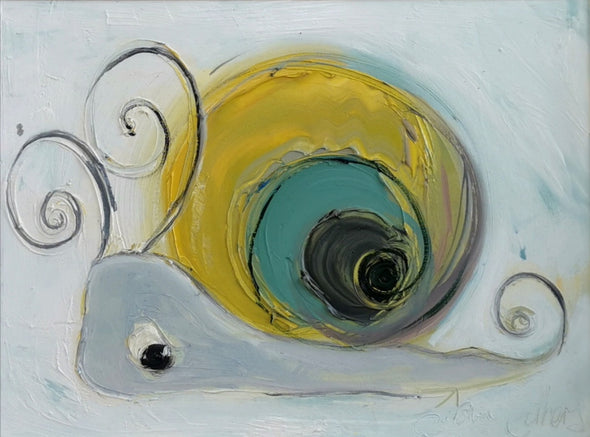 Archie the Snail - Original Oil Painting