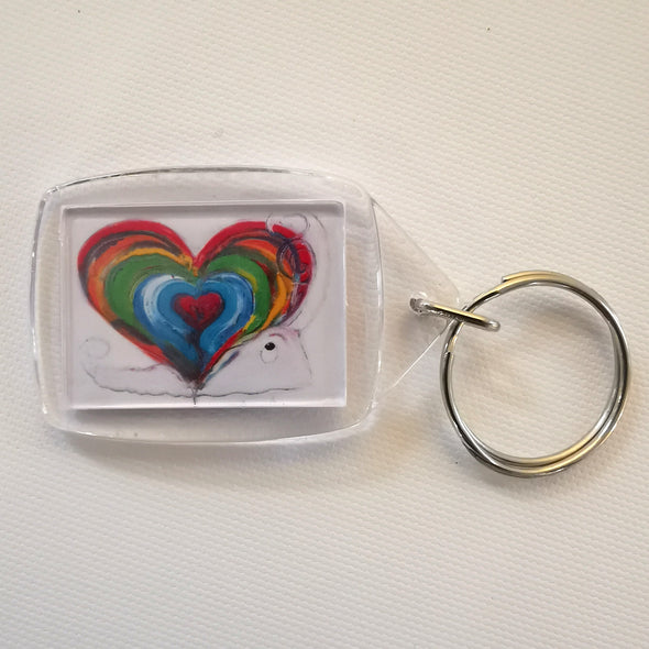 'Home is where the heart is' Keyring