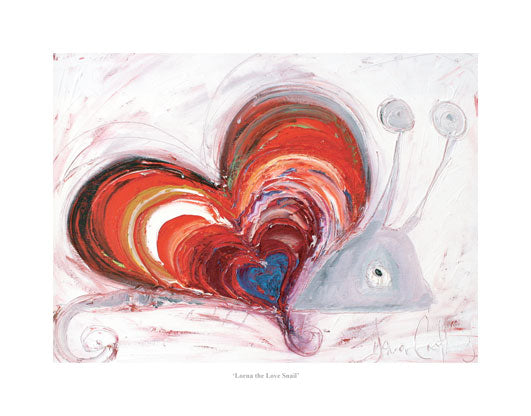 Lorna the Love Snail - Ltd Edition Print - dawncrothers