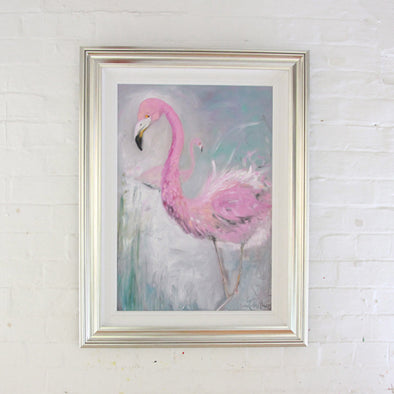 Pamela the Pink Flamingo - Original Painting - dawncrothers