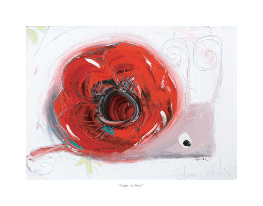 Poppy the Snail - Ltd Edition Print - dawncrothers