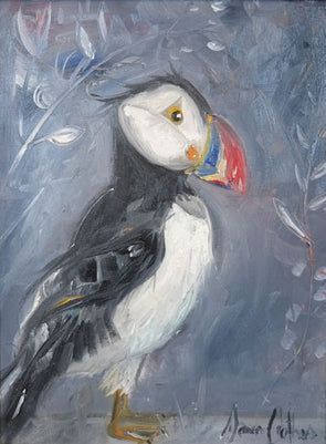 Puffin Twin I - Original Oil Painting - dawncrothers