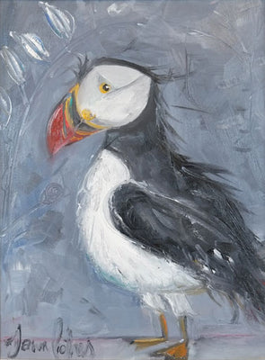 Puffin Twin II - Original Oil Painting - dawncrothers