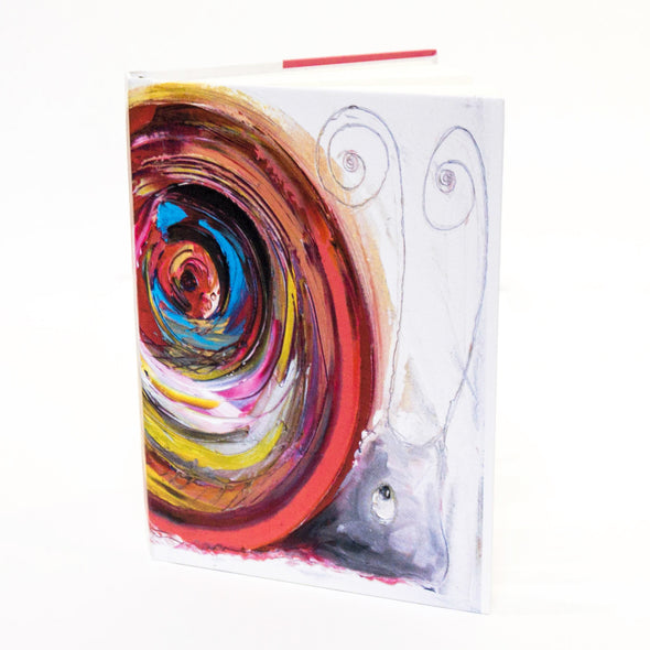 May the Snail Design A6 Hardback Notebook - dawncrothers