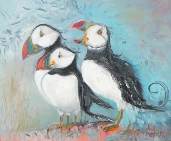 Three's a Crowd - Original Oil Painting - dawncrothers