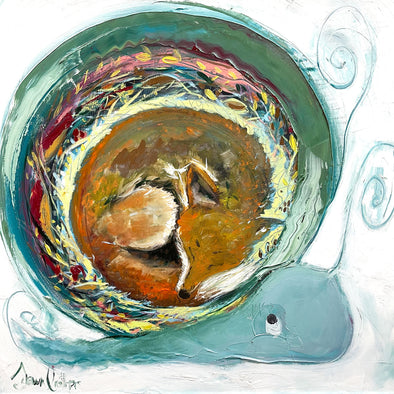 The Autumn Fox Snail  - Original Painting