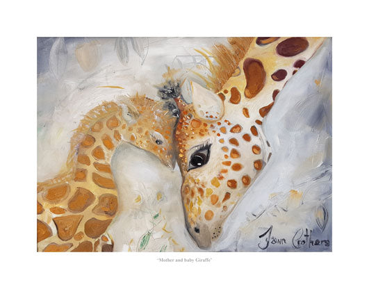 Mother and baby Giraffe- Ltd Edition Print